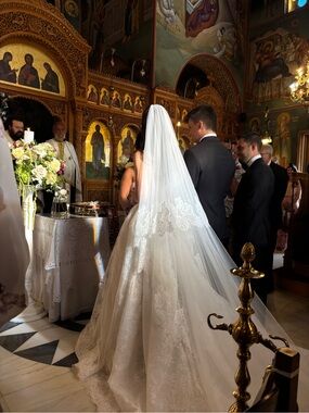MillaNova Atola Bridal Veil with Lace